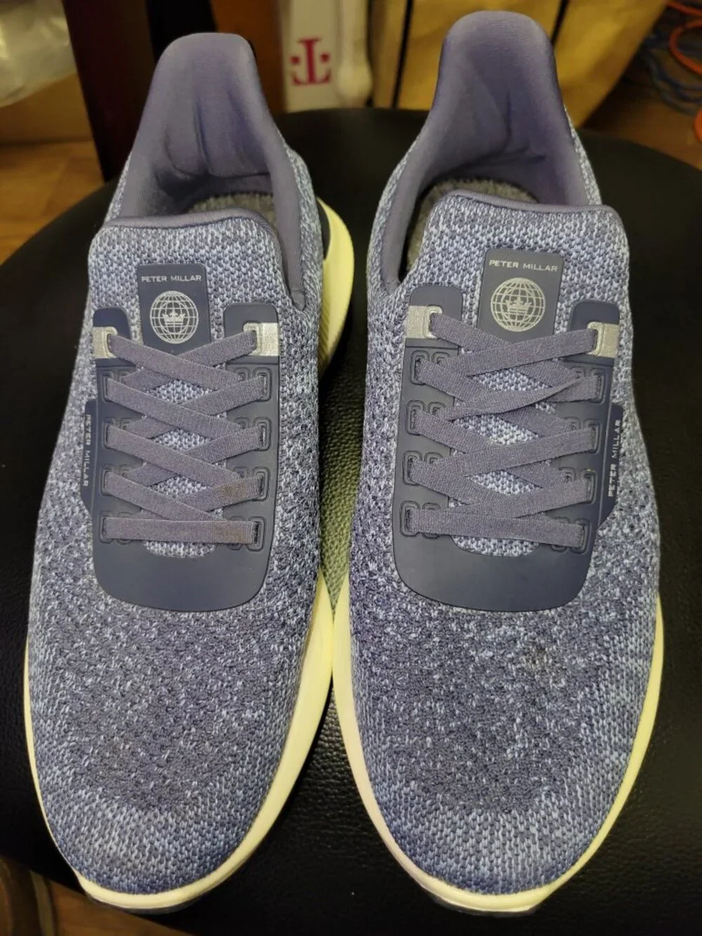Peter Millar Hyperlight Apollo Glide Navy Knit Sneakers Men’s 9.5 qme